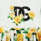 فستان بنات بالزهور باللون الأصفر والأبيض, 1, hi-res